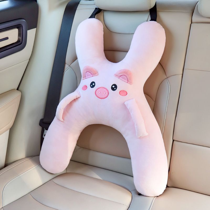Children Car Pillow with Cartoon Design for Head and Lumbar Support