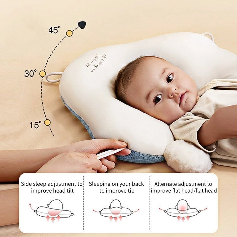 Soft Cotton Baby Head & Neck Support Pillow