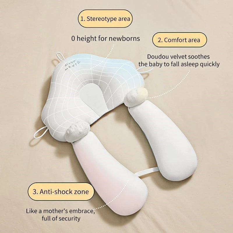 Soft Cotton Baby Head & Neck Support Pillow