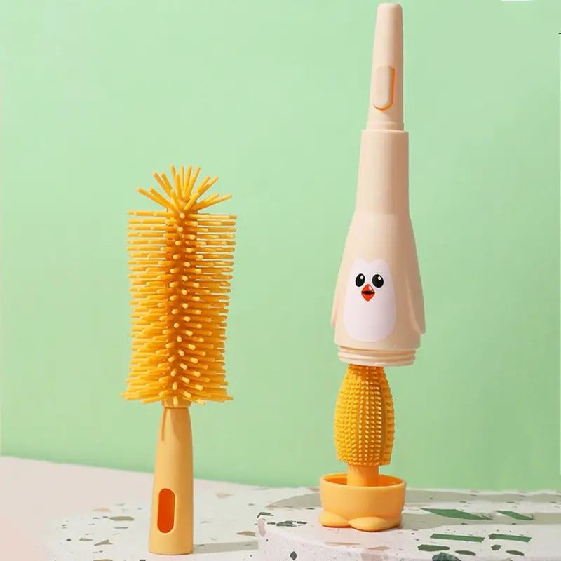 Three-in-One Silicone Baby Bottle Cleaning Brush Set