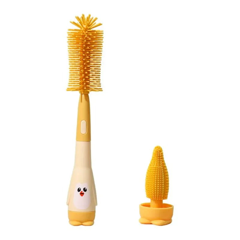 Three-in-One Silicone Baby Bottle Cleaning Brush Set